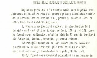 Accidentul de la Cernobîl din 1986. Stenograma ședinței cu Nicolae și Elena Ceaușescu/ HARTA cu zonele de contaminare radioactivă