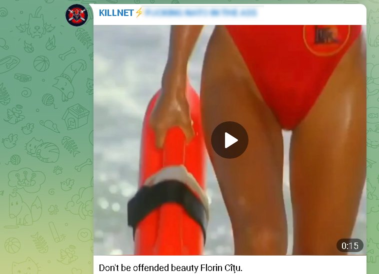 Dedicaţie specială de la ruşii Killnet pentru Florin Cîţu: În bikini, în rolul Pamelei Anderson din Baywatch