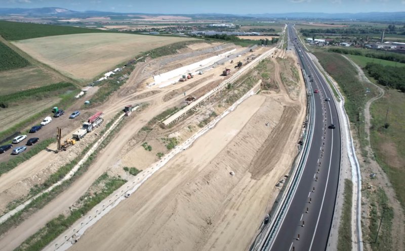 Autostrada A10 Sebeș-Turda: Lucrările fără sfârşit la alunecarea de teren de pe lotul 2, zona Oiejdea