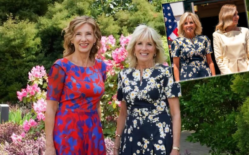 Jill Biden în pană de rochii? Rochia de la întâlnirea cu Oleana Zelenka, la Casa Albă, e aceeași pe care a purtat-o în România, la o întâlnire cu Carmen Iohannis