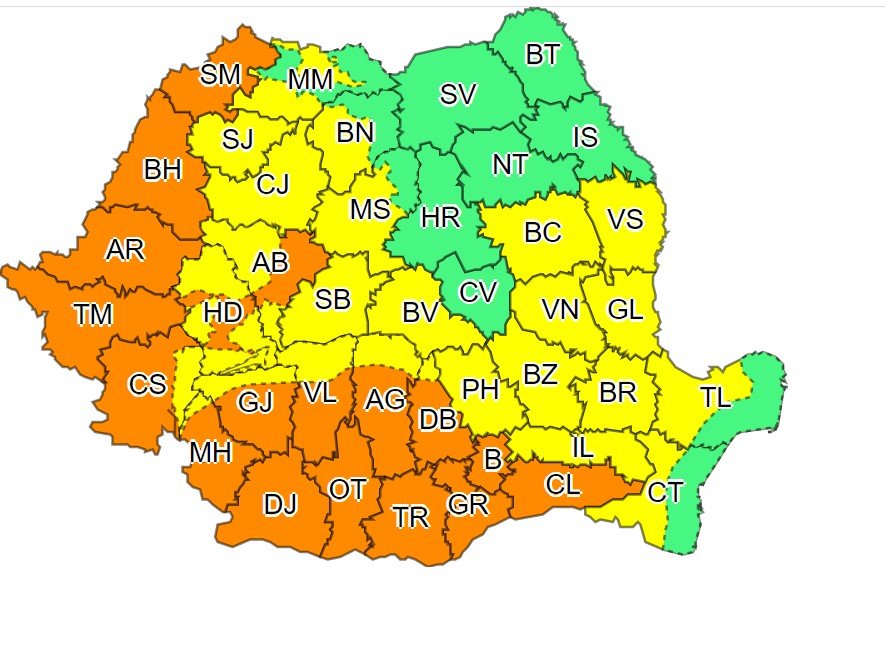 Nu scăpăm de caniculă! Cod GALBEN și PORTOCALIU, săptămâna aceasta