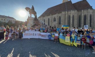 Mesajul ucrainenilor refugiați la Cluj de ororile războiului condus de Putin: „Rusia e un stat terorist/Mulțumim, România!”