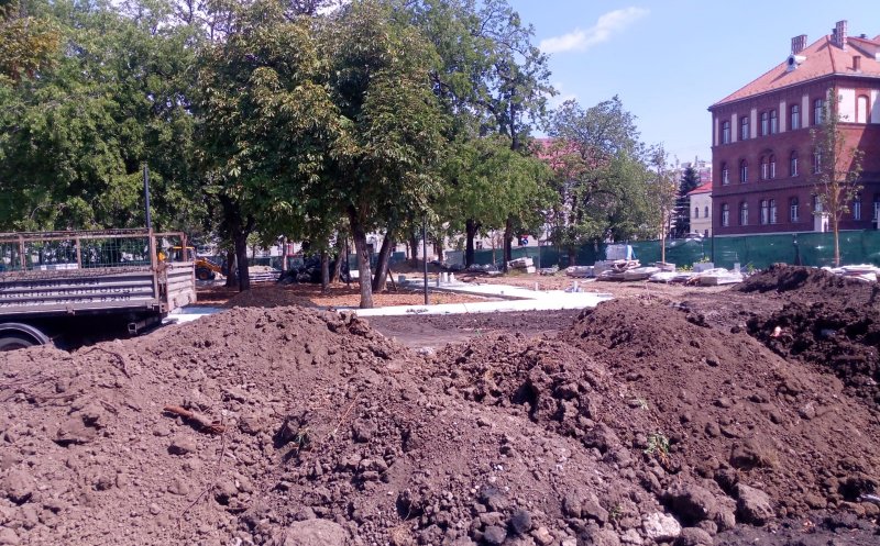 Parcul din spatele Operei Naționale va fi gata la toamnă