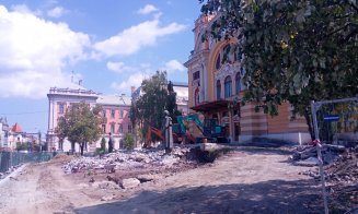 IMAGINI de pe șantierul Parcului Ștefan cel Mare, de la Teatrul Național. Dispare betonul?