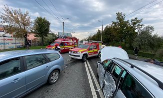 Accident pe Traian Vuia, lângă aeroport. Doi răniți
