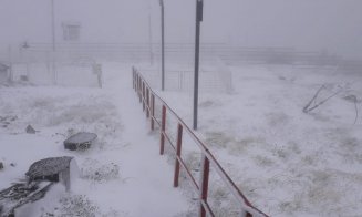 Prima zăpadă a sezonului la Cluj! A nins la Vlădeasa