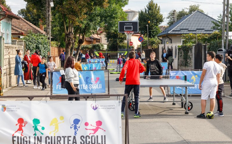 O stradă din Iris a fost transformată în loc de joacă. Cum au sărbătorit copiii Săptămâna Europeană a Sportului