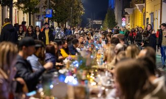 Midnight Snack, la Zlele Clujului! Cea mai mare masă din oraş a fost întinsă pe strada Napoca