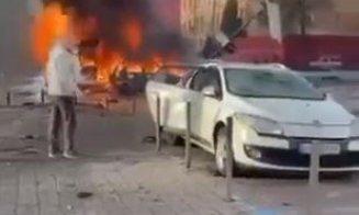 Explozii puternice în centrul Kievului. Cel puțin opt morți