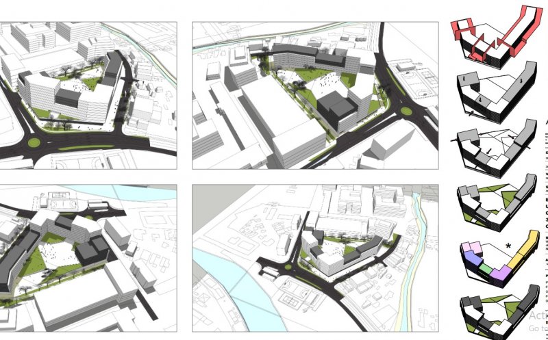 SUPER proiect imobiliar în zona Gării: locuințe, birouri, hotel, galerie comercială. Nu a trecut de Comisia de Urbanism