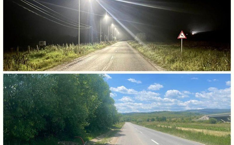 Lucrări de extindere a iluminatului public în Florești. Imagini cu străzile înainte și după