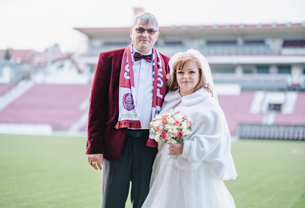 Din dragoste pentru CFR Cluj: „Au ales să vină pe stadion în cea mai importantă zi din viața lor”