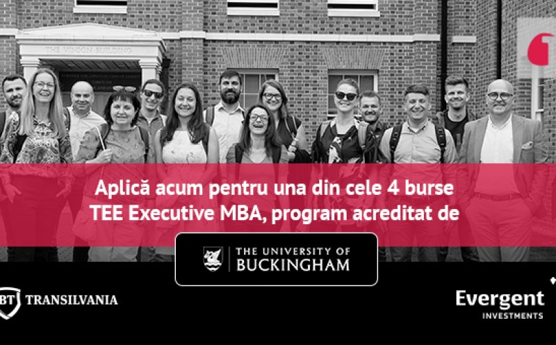 Până în 25 noiembrie se poate aplica pentru patru burse de 32.000 de euro, la Transilvania Executive Education MBA