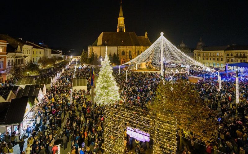 ASTĂZI începe Târgul de Crăciun din Cluj-Napoca și se aprind LUMINIȚELE festive! Vezi programul de weekend