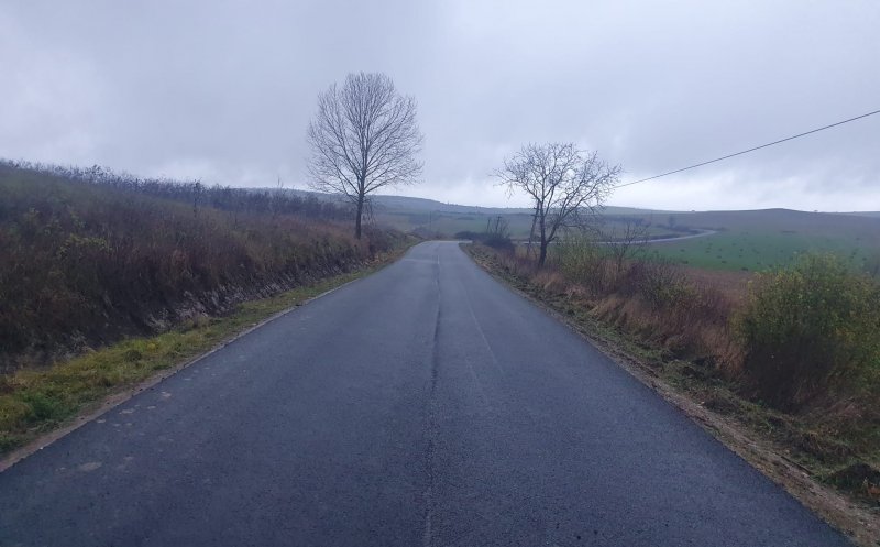Asfalt pe un nou drum județean din Cluj. Cum arată șoseaua
