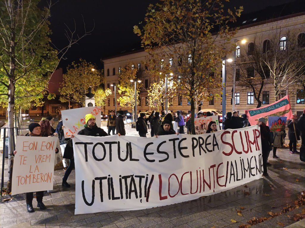 Protest la Cluj-Napoca:  "scumpirile la noi, profiturile la voi"