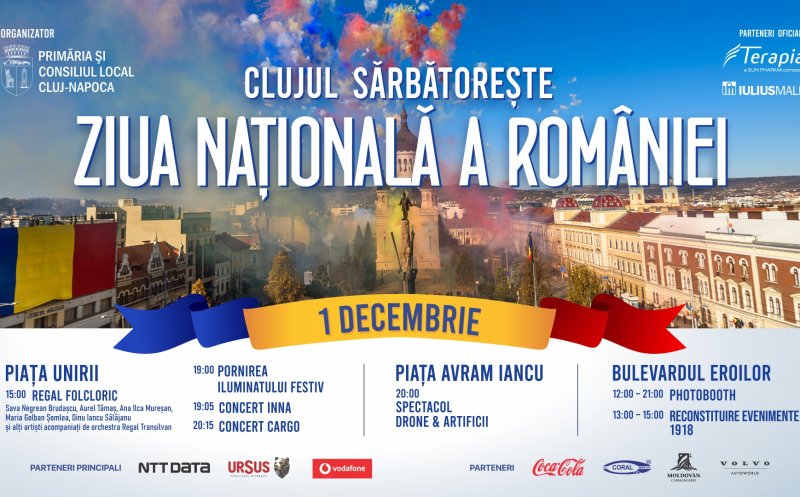 Clujul sărbătorește Ziua Națională a României. Programul zilei de 1 Decembrie 2022