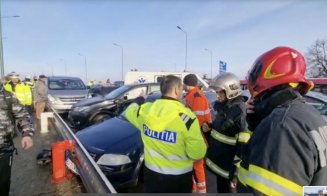 Actident cu 17 mașini între Braoșov și Predeal. „Gheața neagră” și ceața au pus șoferii în dificultate.