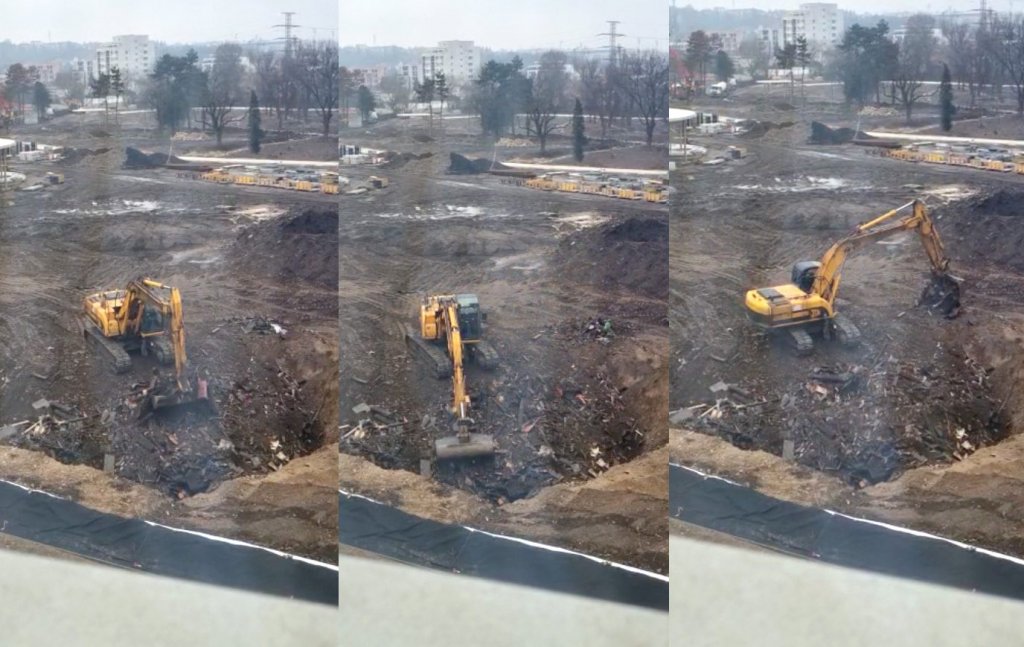 ”Meșterii Manole” de la Nord Conforest, obligați de Garda de Mediu să dezgroape deșeurile abia îngropate în Parcul Feroviarilor
