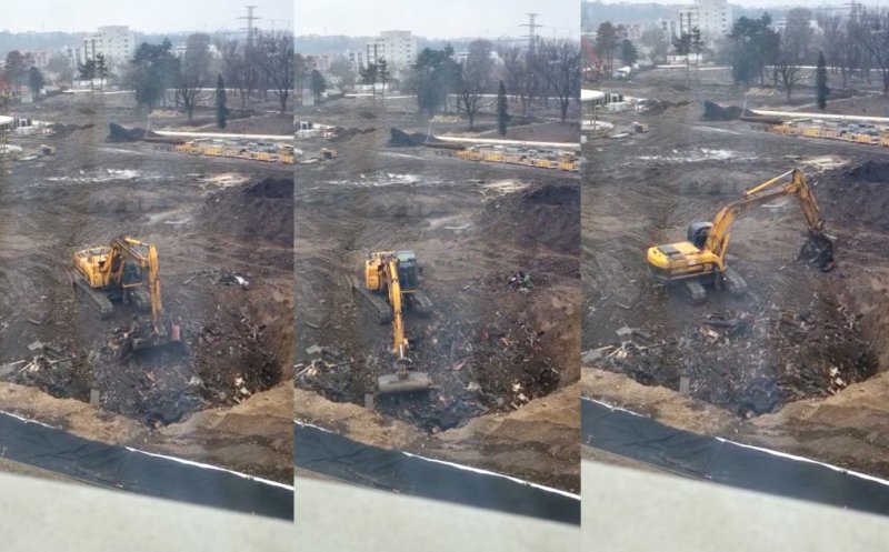 ”Meșterii Manole” de la Nord Conforest, obligați de Garda de Mediu să dezgroape deșeurile abia îngropate în Parcul Feroviarilor