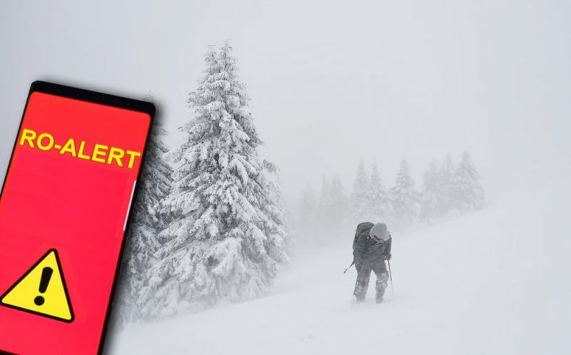 Mesaj RO-ALERT de Cod Roșu pentru fenomene meteo extreme în zona de munte a Clujului