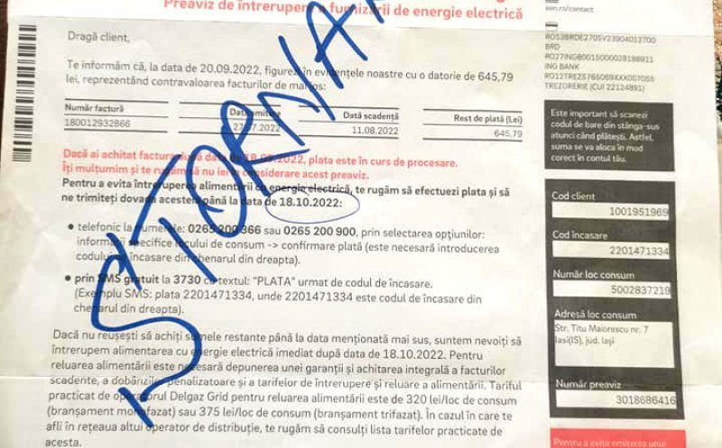 Reclamațiile au dat tonul la ANRE anul trecut. Creștere de 64%. Factura - mărul discordiei. Amenzi pe măsură