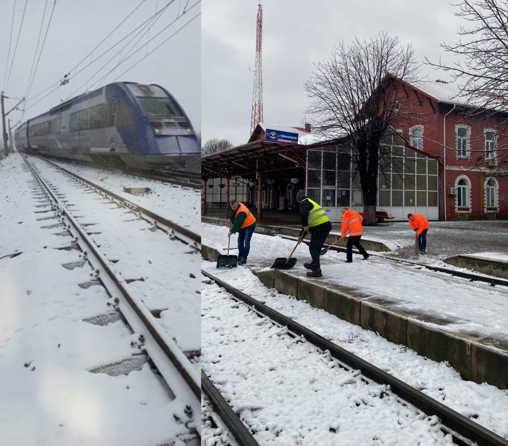 CFR după prima zăpadă serioasă: Trenurile circulă în condiții normale de iarnă, toate magistralele feroviare sunt deschise