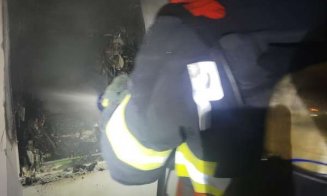 Incendiu la un bancomat. A ars cu tot cu banii dinăuntru