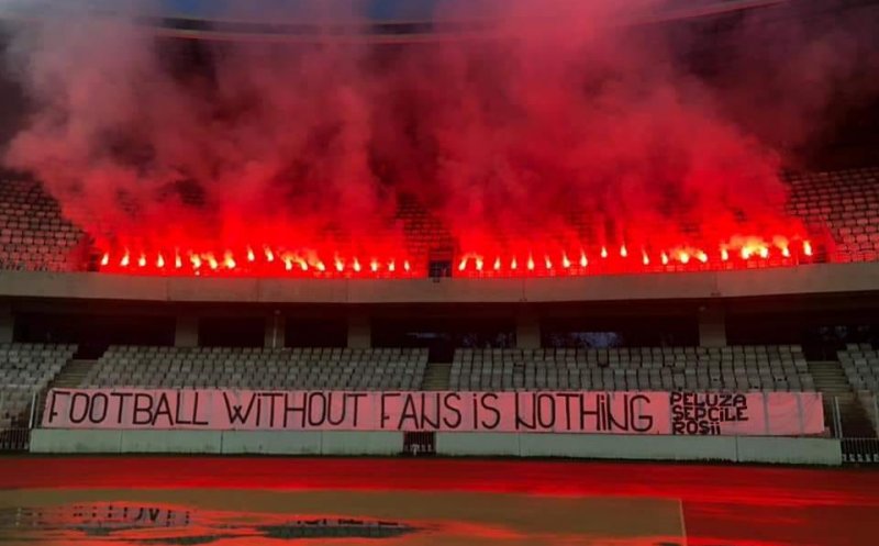 De ce nu fac ŞEPCILE ROŞII deplasarea la Craiova: "Fotbalul fără suporteri e NIMIC"