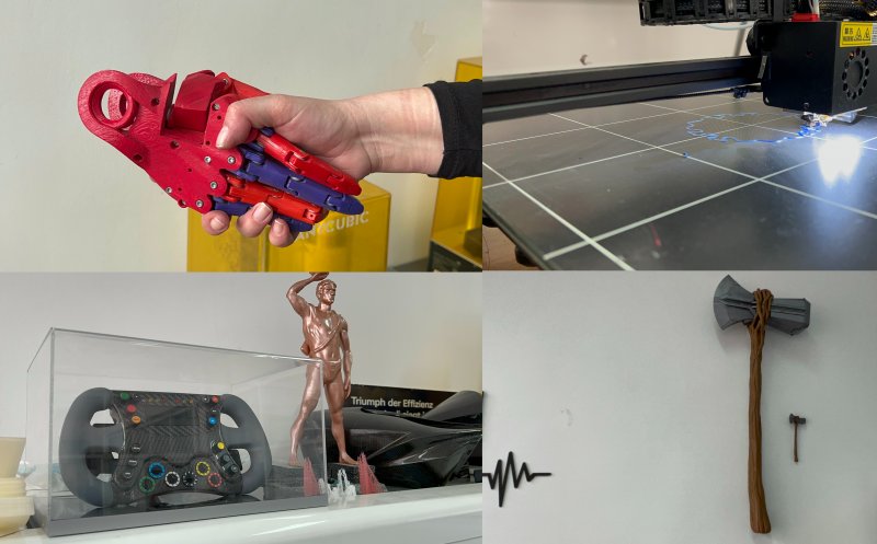 „Mâna de ajutor” pentru pacienții cu brațe amputate vine de la Cluj. UTCN creează la imprimante 3D membre artificiale pentru oameni, dar și Ciocanul lui Thor sau volane de Formula 1