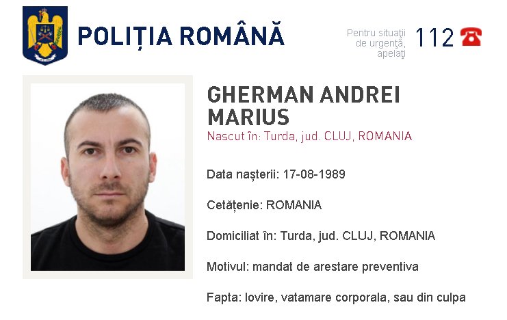 Clujean, dat în urmărire naţională. După ce a comis infracţiunile a fost liber o săptămână, din "lipsă de procedură"...