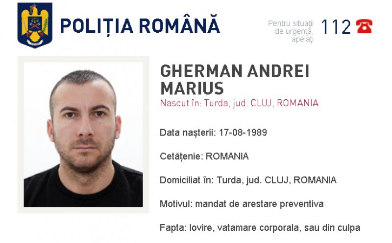 Clujean, dat în urmărire naţională. După ce a comis infracţiunile a fost liber o săptămână, din "lipsă de procedură"...
