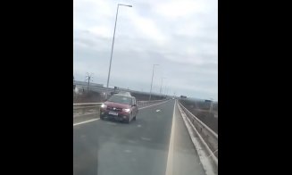 Şofer haihui pe CONTRASENS,  pe Autostrada A10 Sebeș - Turda... "Ce caută acolo???"