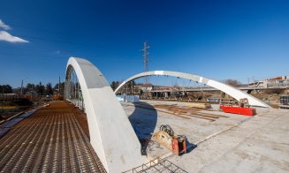 Verificare lucrări la noul Pod Oașului-Răsăritului/ Stadiu lucrări: 70%