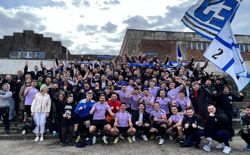 Cum au sărbătorit jucătorii Unirii Dej calificarea istorică în play-off-ul Ligii a 2-a