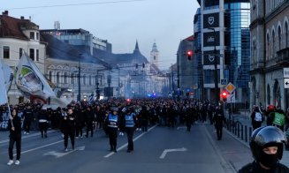 DERBY DE CLUJ / CFR vs "U". Aproximativ 6.000 de fani ai Universității au ajuns în Gruia