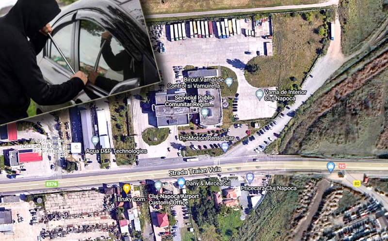 Spărgătorii de maşini continuă să opereze. Au pus ochii pe străduţele de lângă Aeroportul Cluj