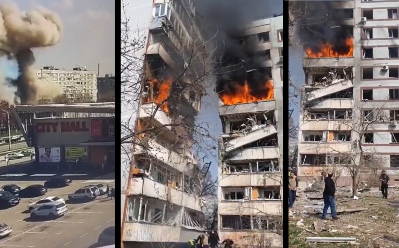 Armata lui Putin ucide din nou civili în Ucraina. Blocuri de locuinţe bombardate