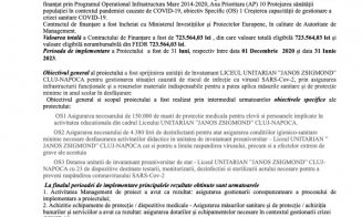 Comunicat finalizare proiect