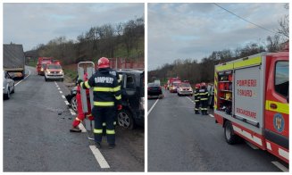 Accident rutier într-o localitate din Cluj. Trei persoane, printre care și un copil, transportate la spital