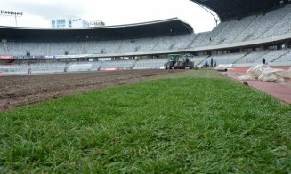 A început montarea rulourilor noului gazon de pe Cluj Arena! În câteva zile va fi GATA