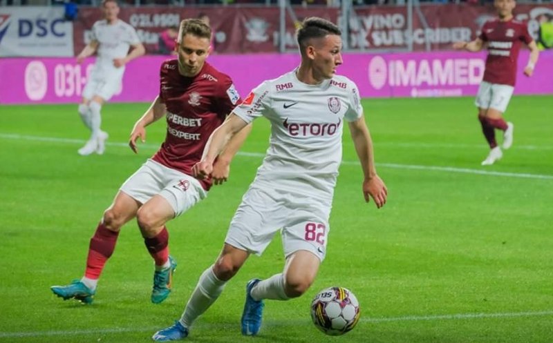Titlul e din ce în ce mai departe. CFR Cluj a pierdut pe terenul Rapidului