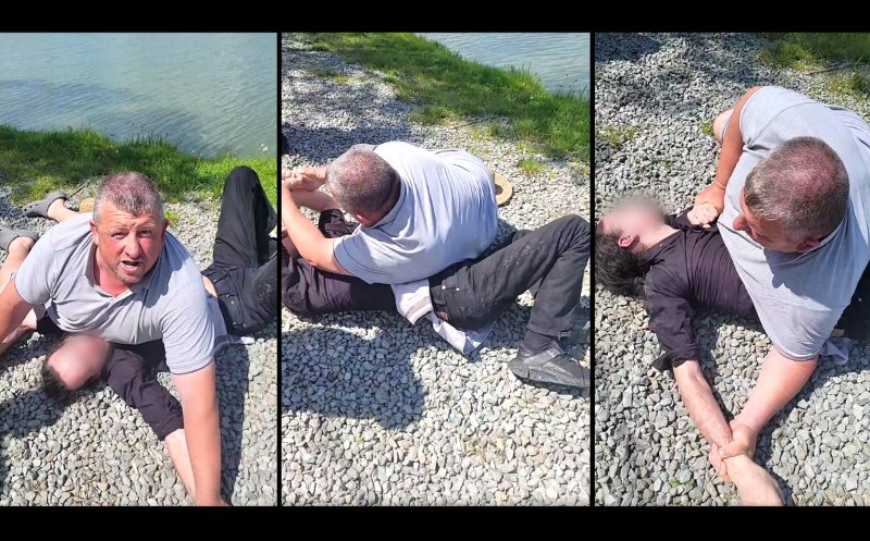 Scandal filmat la Ciurila. Sergiu Sotelecan: "S-o dat să mă lovească la mine acasă. Stau aici până vine poliţia"