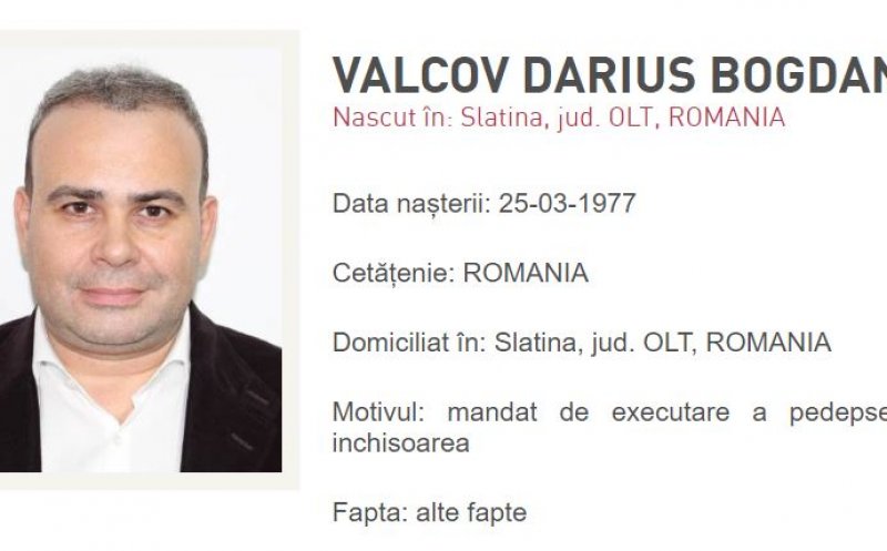 Darius Vâlcov, dat în urmărire generală, s-a predat în Italia. Fostul ministru al Finanțelor are de executat 6 ani de închisoare