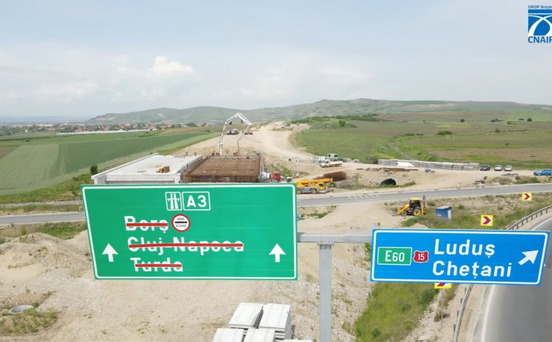 De Cluj la Tg. Mureș cu mașina direct pe autostradă. Lotul Chețani - Câmpia Turzii poate fi gata la final de an. CNAIR: „Avem promisiuni că se va putea circula”