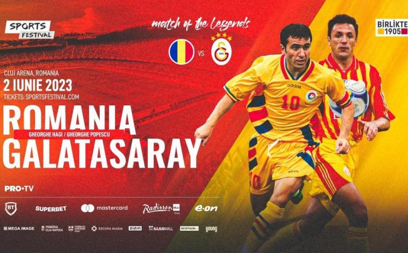 Biletele pentru România All Stars vs. Galatasaray Legends pot fi cumpărate de azi și de la stadion