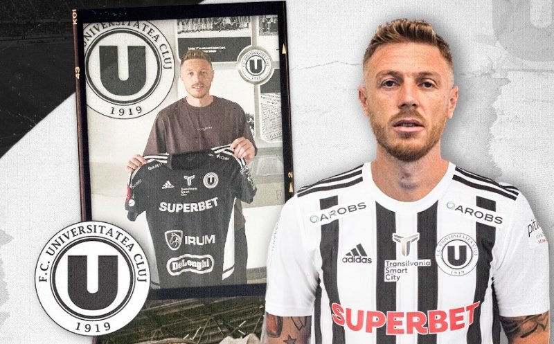 Al doilea transfer al verii la "U" Cluj. Un fundaș crescut de club se alătură "studenților"