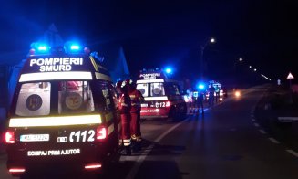 ACCIDENT în judeţul Cluj: Maşină răsturnată. 4 tineri, inclusiv minori, transportaţi la spital