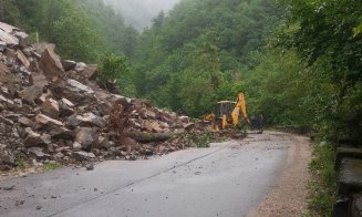 Trafic reluat în Tarniţa / Căderi masive de stâncă pe carosabil