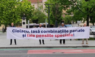 Protest împotriva Guvernului Ciolacu, în fața Prefecturii Cluj! „Noi vom rămâne cu scumpirile, ei cu privilegiile”